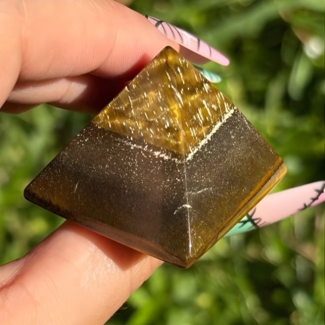 Tiger Eye Pyramid